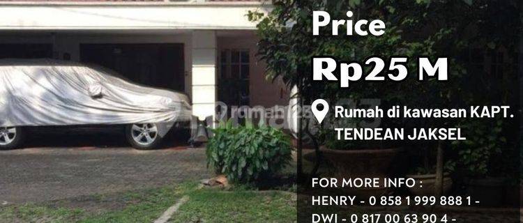 Dibawah Njop Rumah 2 Lantai Di Jl. Kapten Tendean, Hitung Tanah 1