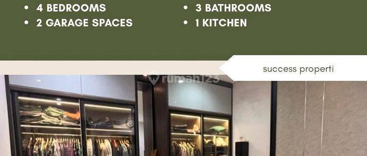 Rumah 2,5 lantai furnished siap huni di Cluster krisan 1