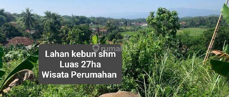 Tanah kebun 27 ha SHM view danau di cibinong hilir cianjur 1