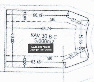 Tanah kavling komersial 5000 m² di Jalur sutera alam sutera 1