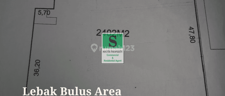 Tanah di Lebak Bulus, Jakarta Selatan SHM 2.402 m² 1
