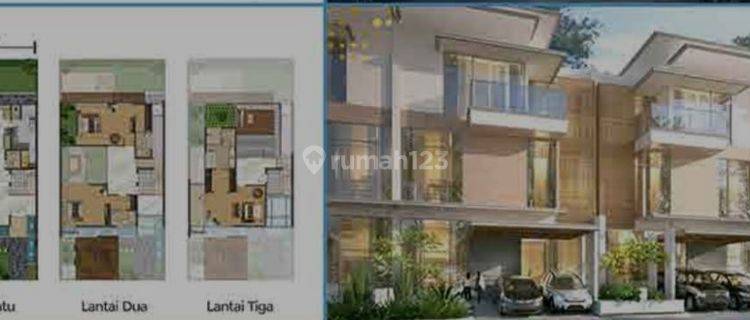 Disewakan Rumah Golf Island 12x25 Lotus 3 Lantai Cluster Mewah 1