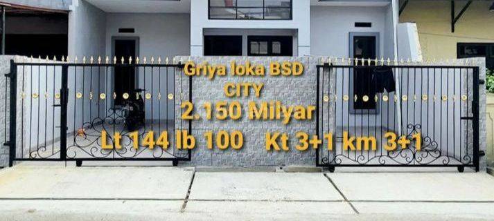 Rumah Baru 2.150 M Griya Loka Bsd City  1