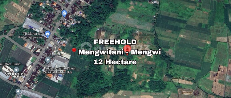 Dijual tanah 12 hektar di Mengwitani,Mengwi - Tabanan 1