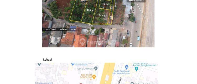 Dijual Tanah Komplek Andara Dengan Luas 2054 M2 Dekat Dengan Dengan Toll Desari, Depok Jawab Barat 1