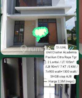 Rumah + Kost 7 Kamar Cluster Academia Paviliun Citra Raya Tangerang 1