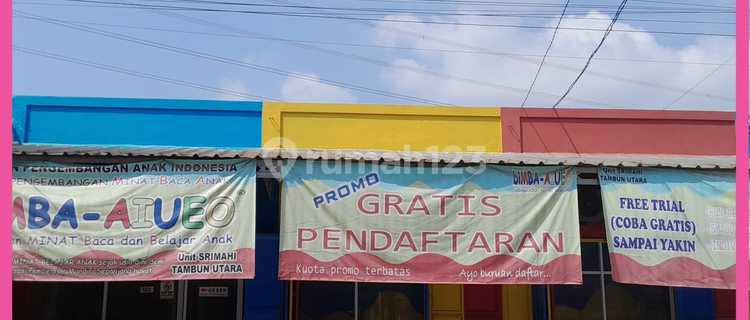 For Sale Three Attached Shop Houses in North Tambun, Bekasi. Certificate of Ownership. Land Area 187 1