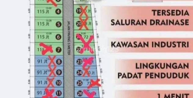 Tanah murah wonoayu,row jalan lebar,siap balik nama,unit terbatas  1