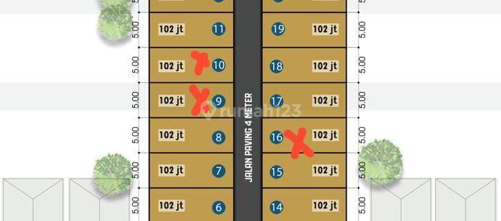 Tanah wonoayu 100jt,an dekat jalan raya  1