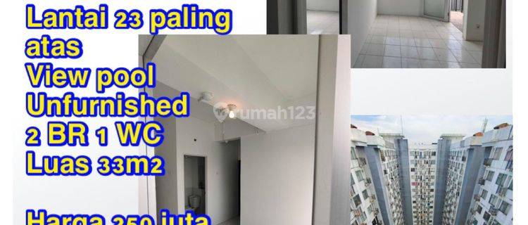 Dijual unit 2 kamar kosongan belum Furnished lantai 23 paling atas..Jarrdin apartment chihampelas bandung 1