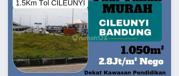 Jual Tanah MURAH Di Cileunyi Bandung SHM 1.5Km Tol Cileunyi  1