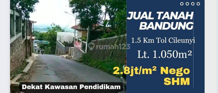 Jual Tanah Di Cileunyi Bandung Pinggir Jln 1.5Km Tol Cileunyi 1