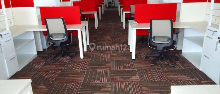 Ruang Kantor Full Furnished Siap Pakai Bebas Ganjil Genap dekat Mall Kokas, Apartemen. Ada ruang training besar. 1