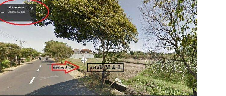 Commercial Land In Raya Krasan, Badung - Bali. For Sale Quite Cheap. 1