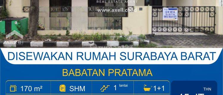 Rumah Babatan Pratama Disewakan  1