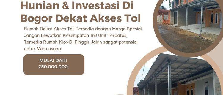 Rumah Cash Termurah Di Bogor, Investasi Potensial Juga Untuk Usaha 1