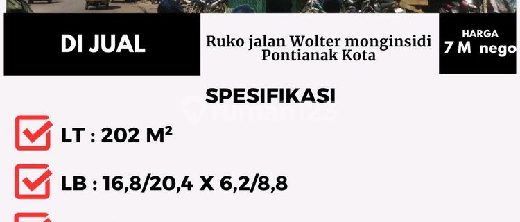 shop house wolter mongosidi street pontianak city 1