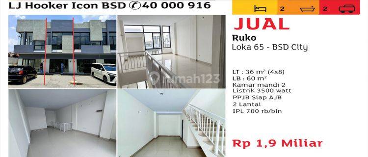 Dijual  Ruko di BSD Anggrek Loka loka 65 1