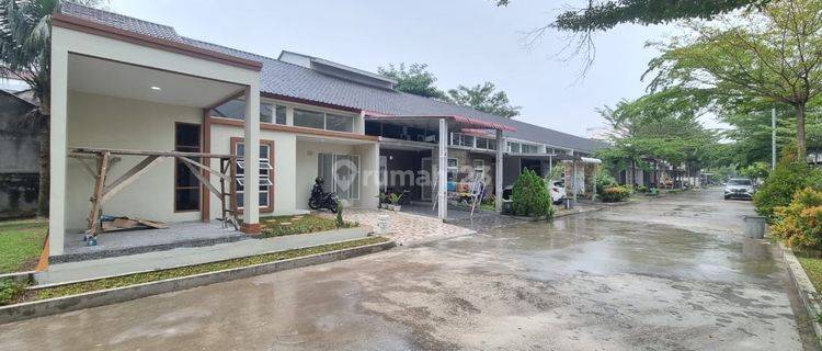 JUAL RUMAH VILLA MEDAN CANTIK 1 LANTAI POSISI HOOK MURAH DI KOMPLEK HALTON PLACE MEDAN ( AC ) 1