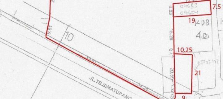 S1667-71ππ7 Tanah 6708 M2 Lebar 75 M2 Pinggik Jalan Raya Tb Simatupang Jakarta Selatan 1