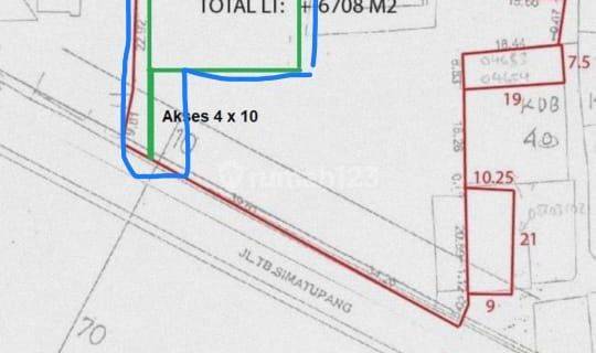 S1673-CB71ππ7 Tanah 3350 M2 Lebar 35 M2 Jln Raya TB Simatupang  1