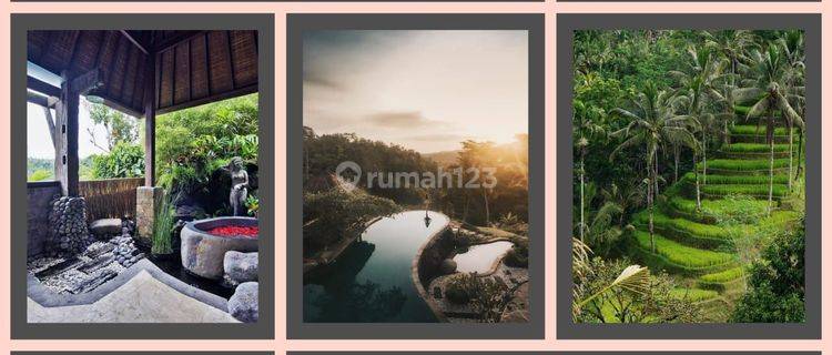 J1748-CB35+ Resort 3 Lantai Swimming Pool, View River & Valley Payangan Ubud Bali 1