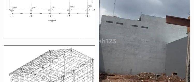  Disewakan Gudang Baru Siap Huni Lokasi Strategis di Komplek Pergudangan Sn Harapan Indah 1