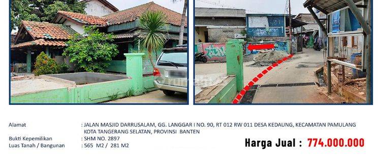 di Jalan Masjid Darussalam
GG langgar 1
Kel desa Kedaung
Kec pamulang
Kota Tangerang Selatan  1