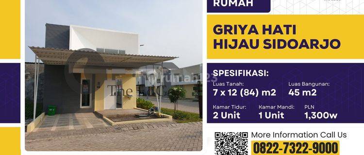 Jual Cepat Rumah Griya Hati Hijau Sidoarjo Tipe 45 The Edge 1