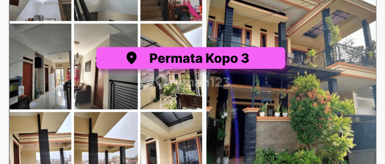 Rumah 3 Lantai Bagus SHM di Permata Kopo 3, Bandung 1