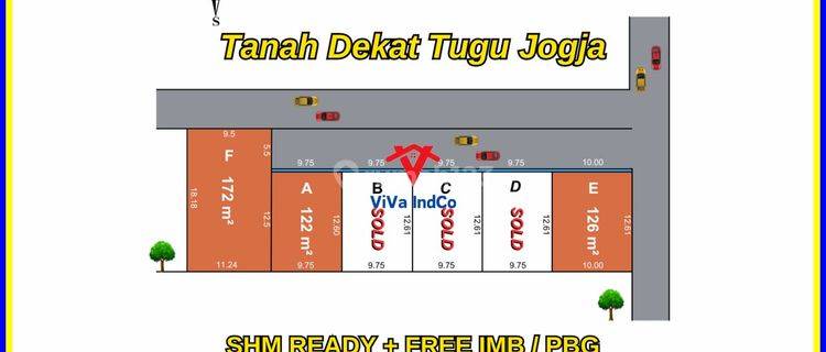 Dijual Tanah Hook di Cluster Dekat Tugu Jogja, Free Pbg 1