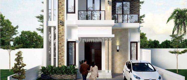 Rumah 2 lantai di paris 2 dengan plafond Variasi  1