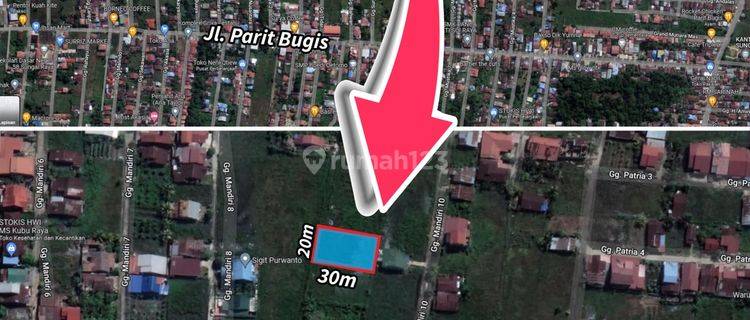 Dijual Tanah di Jl. Parit Bugis Gg, Mandiri 9, Kubu Raya 1