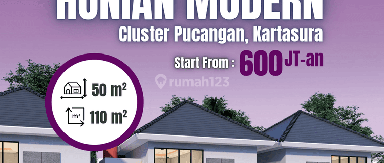 Cluster Modern Minimalis 10 Menit Pusat Kota Solo, Type 50/110 m2 1