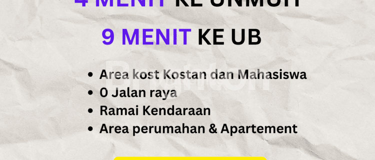 TANAH 0 JALAN AKORDION DEKAT BEGAWAN, UB DAN UMM LOKASI RAMAI DAN PREMIUM 1