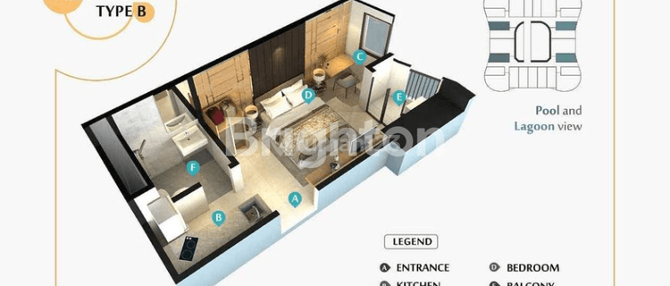 Apartemen Grand Dharmahusada Lagoon Surabaya, Unit Pojok Dengan Best View Pool & Suramadu 1