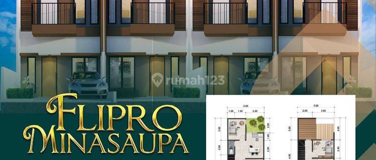 Rumah 2 Lantai Desain Scandinavian Daerah Minasa Upa Makassar 1