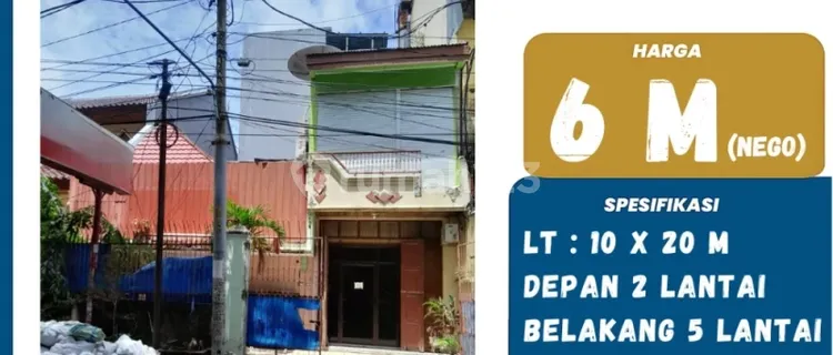 DIJUAL RUMAH 5 LANTAI DI JALAN ALI MALAKA 1