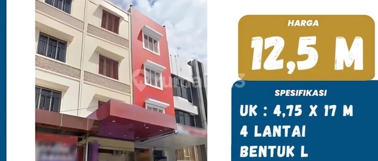 DIJUAL RUKO MURAH 4 LANTAI DI JALAN HOS COKROAMINOTO HADAP PASAR 1