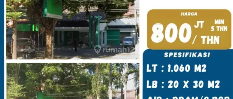 DISEWAKAN RUMAH COCOK BUAT USAHA DI AREA RAMAI JALAN JEND. SUDIRMAN 1