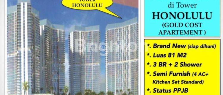 Apartemen Gold Coast 3BR Tower Honolulu Semi furnished PIK Pantai Indah Kapuk 1