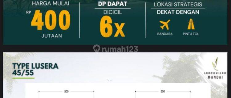 Rumah murah 2 lt dkt bandara dan pintu tol 1