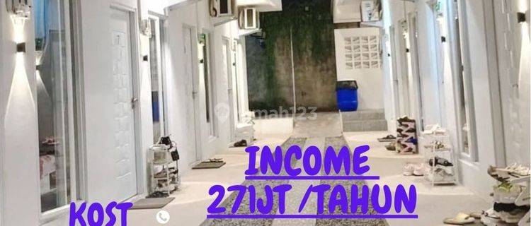 Income 270jt/th Kost President University Cikarang Furnished 17 kamar 1