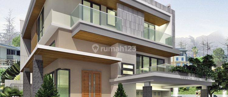 Rumah baru hook 2 lantai 4+2 kamar di Eminent 1