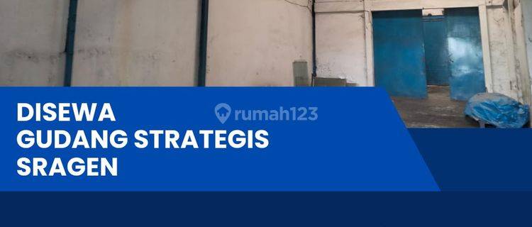 Disewakan Gudang Strategis Zona Industri 4100m2 Lokasi Sragen 1