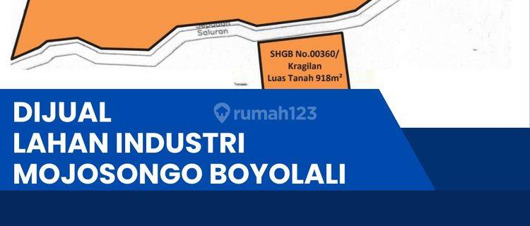 Dijual Lahan Industri,lokasi Mojosongo, Boyolali,luas 5 Ha,bu  1