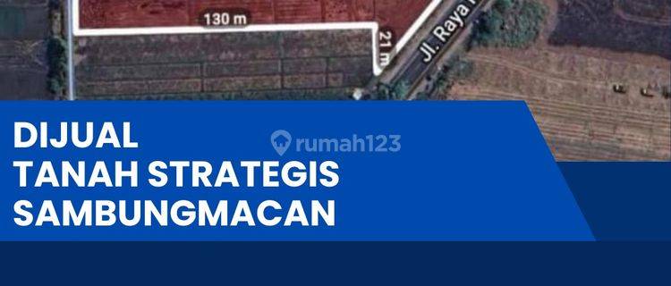 Dijual Lahan Industri,lokasi Sambungmacan Sragen,luas 2 Ha,bu  1