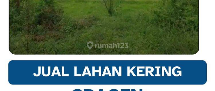 Dijual Lahan Zona Industri Lokasi Masaran Sragen,luas 7545m2,Bu  1