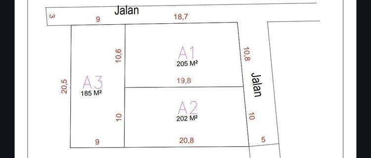 jual tanah dekat Pusri 1