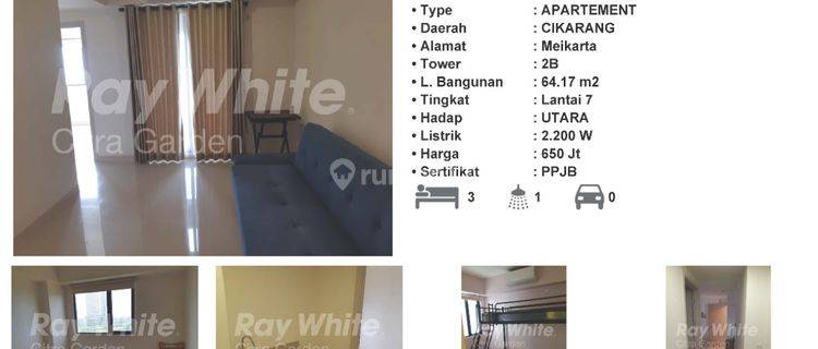 Dijual Murah Apartemen Meikarta, Ada Balkon 1